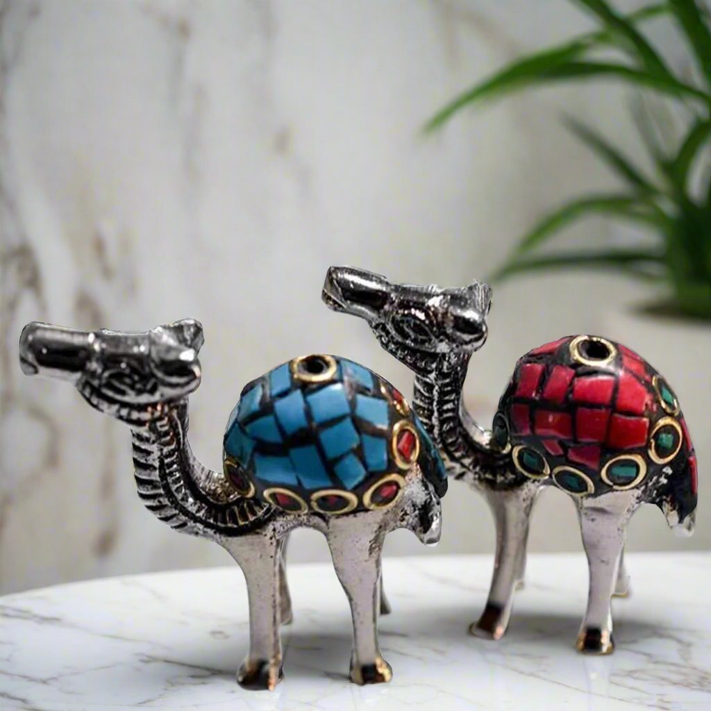 Camel incense holder with Steel and stonesAromatic AccessoriesSTLESS