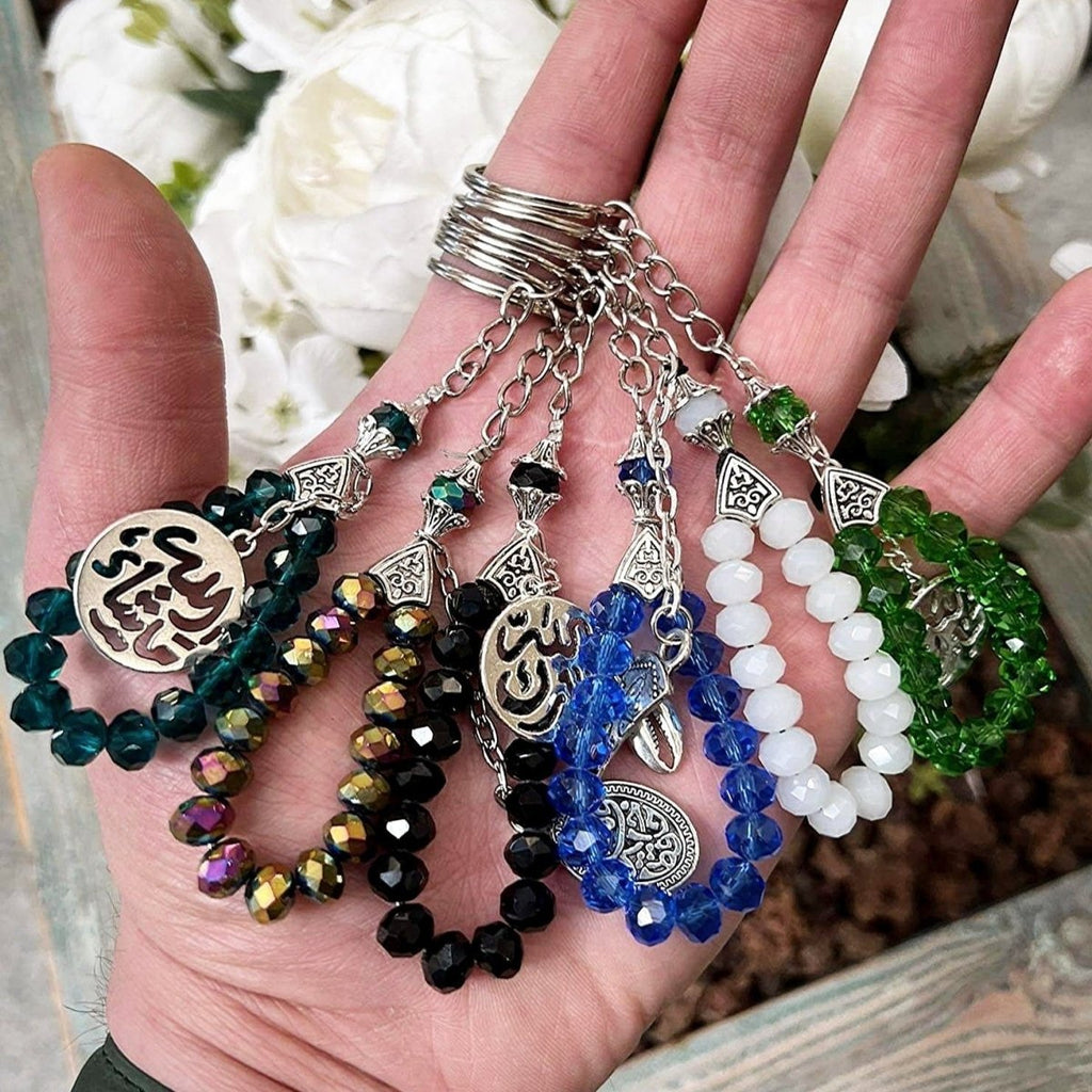 Crystal Keychain Prayer Beads Rosary KeychainPrayer BeadsSTLESS