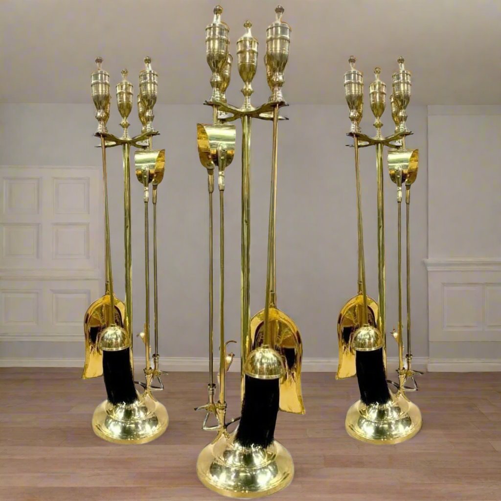 Fireplace Tools Sets Brass Handles WroughtFireplace AccessoriesSTLESS