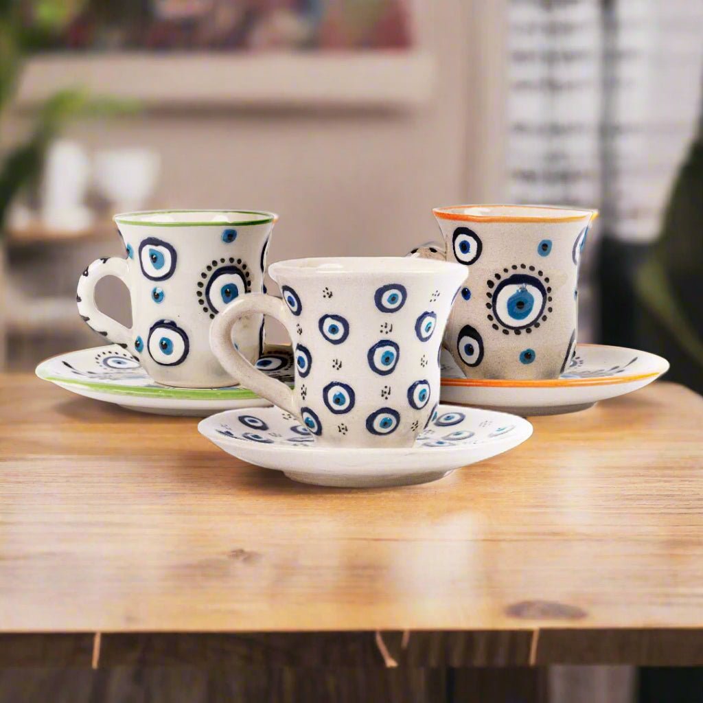 Handmade Ceramic Blue Eye Coffee CupcoffeeSTLESS