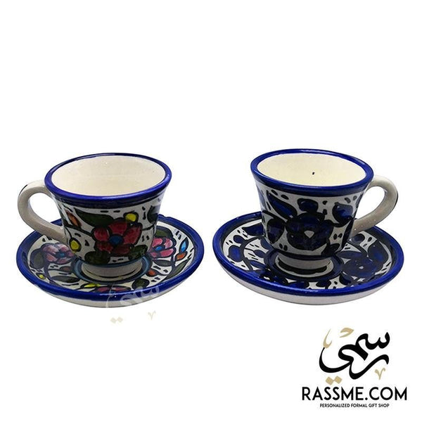 Handmade High Quality Palestinian Floral Turkish Coffee CupcoffeeSTLESS