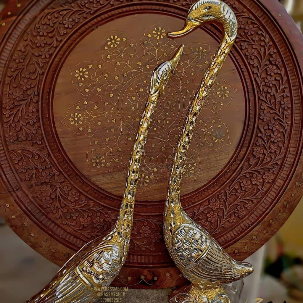 High Quality Gold and Silver Plated Brass Swan Set Home DecorationHome DecorSTLESS