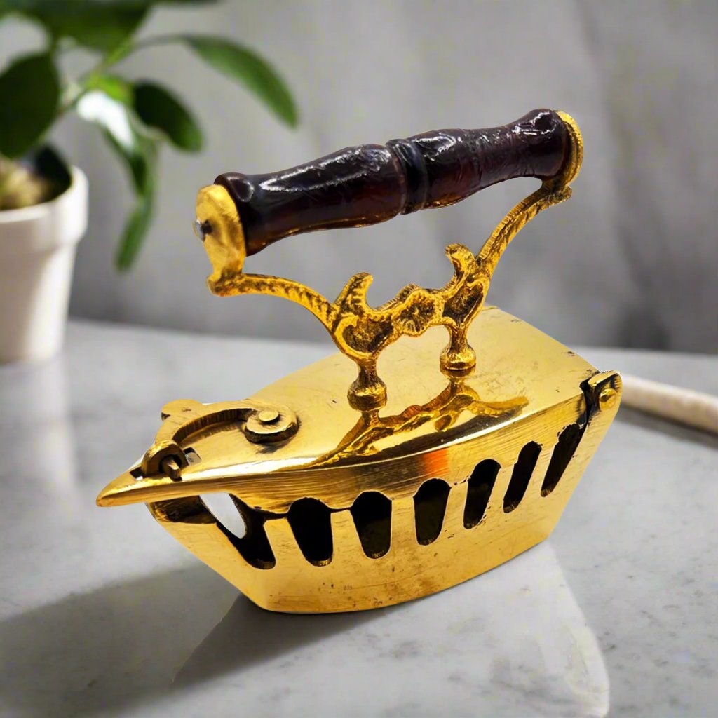 Incense Burner Brass Iron Model Wooden HandleIncense BurnerSTLESS