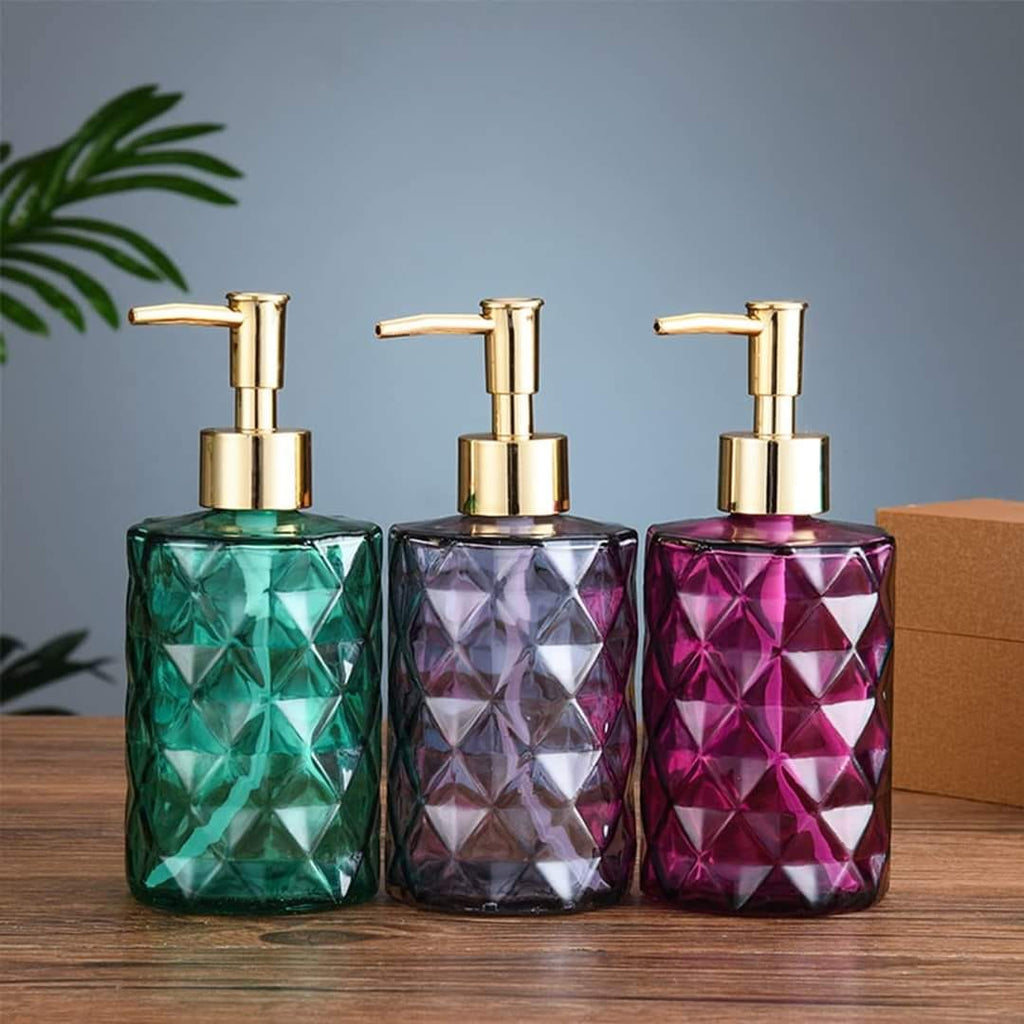 Luxury Glass Soap Dispenser with Stainless Steel PumpHome DecorSTLESS