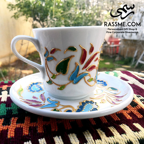 Porcelain Floral White Coffee / Tea cupcoffeeSTLESS