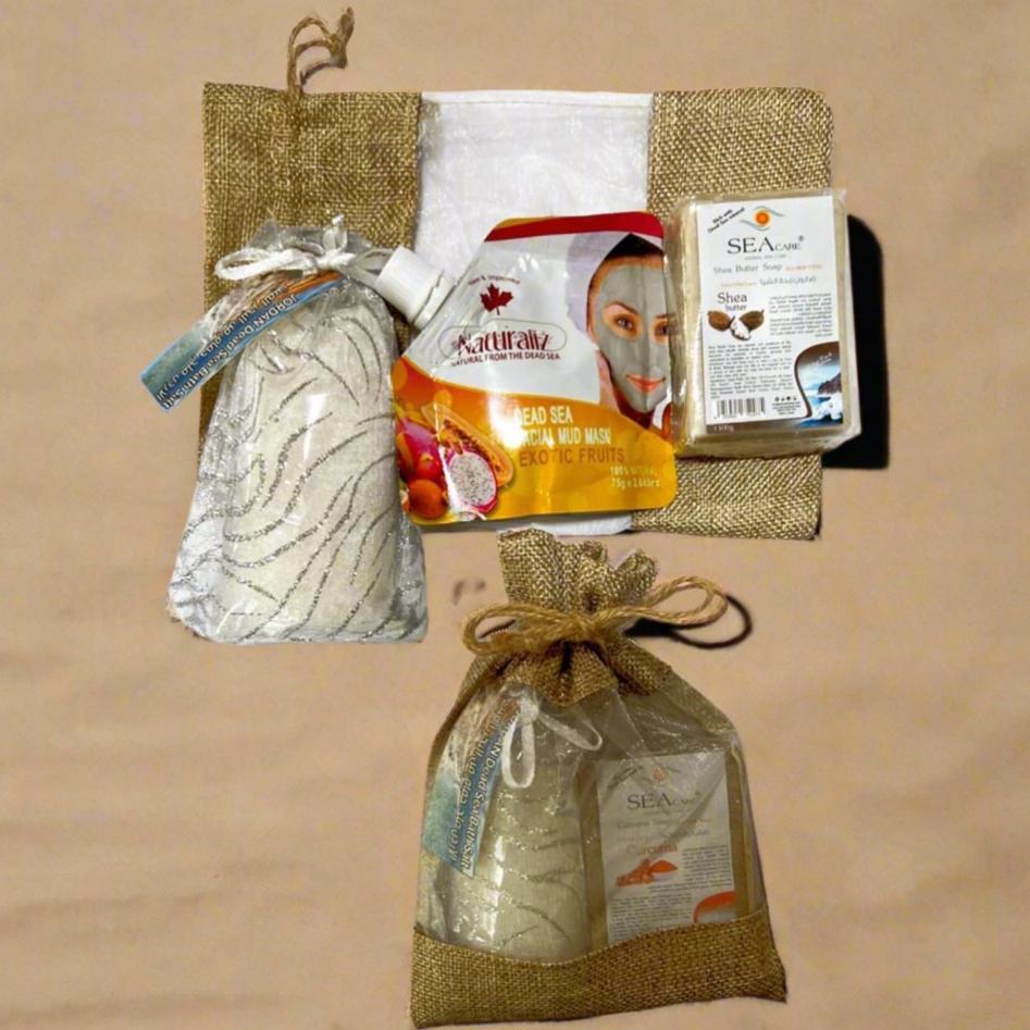 Pure Dead Sea Beauty Products Set With Authentic Straw BagSoapSTLESS