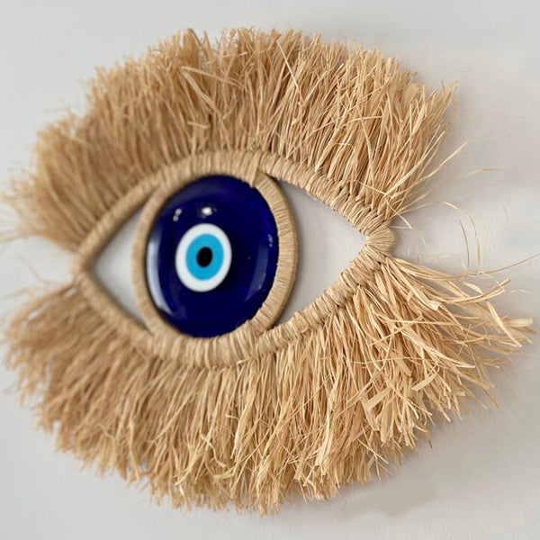 Raffia Evil Eye Wall HangingHome DecorSTLESS