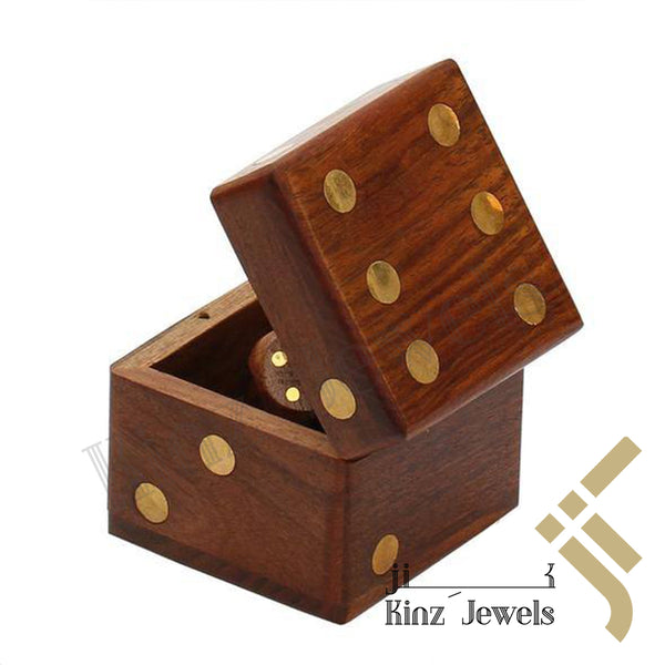 Rose Wood with Brass Dice BoxFunSTLESS