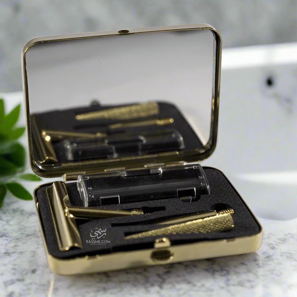 Shaving Set Brass With Mirror and Razor - Free Engravingbeauty & bodySTLESS