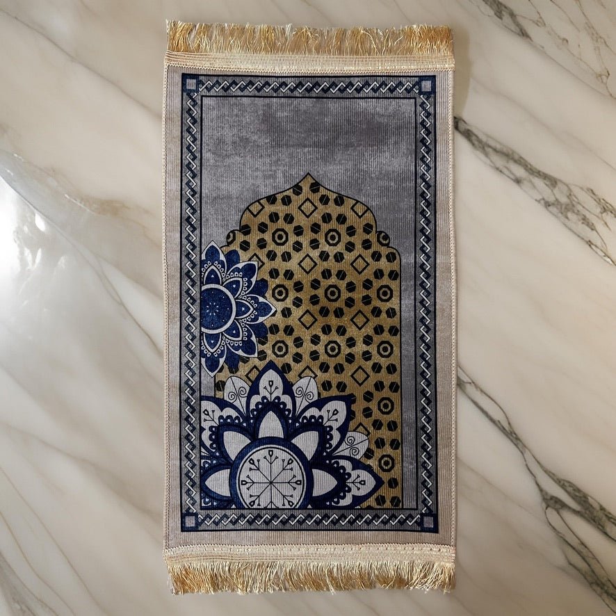 Small Anti slip printed Islam prayer mats with shinny surfacematSTLESS