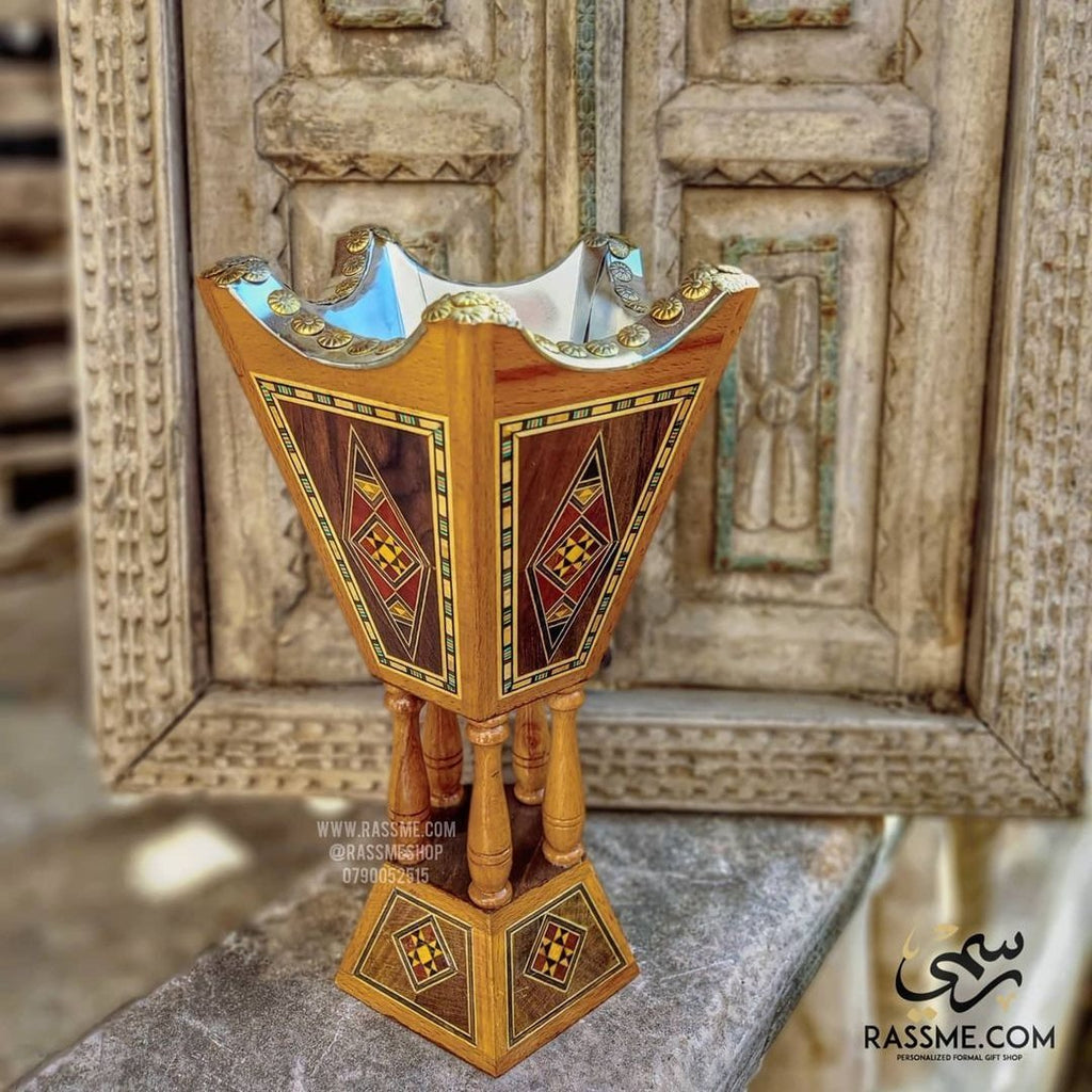 Syrian Wooden Arabian Incense Holder for Bakhoor Oud Incense MabkharaIncense & Oil BurnerSTLESS