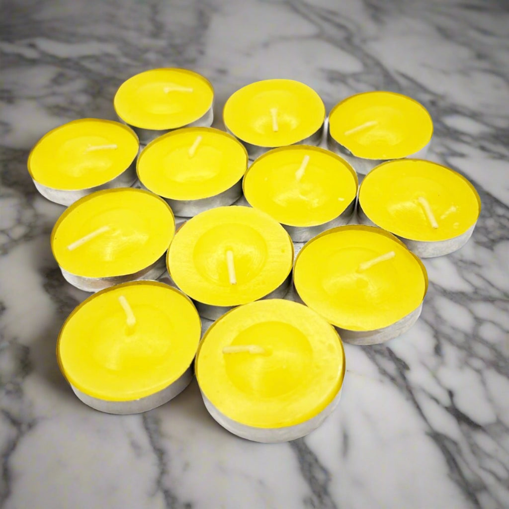 12 Candles Lemon TealightscandlesSTLESS