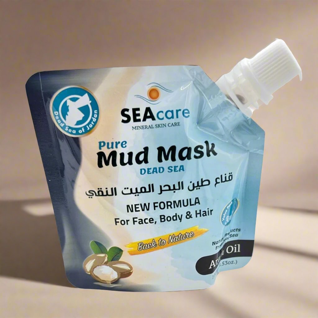 Argan Naturals Dead Sea Mud Mask for Face, Body and hair for Acne, Blackheadsdead seaSTLESS