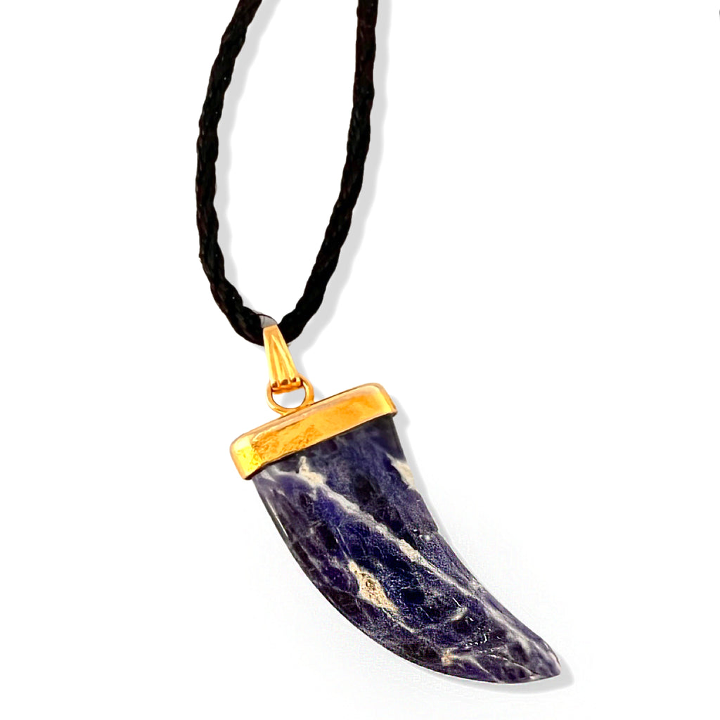 Gemstone Wolf Fang NecklaceNecklacesSTLESS