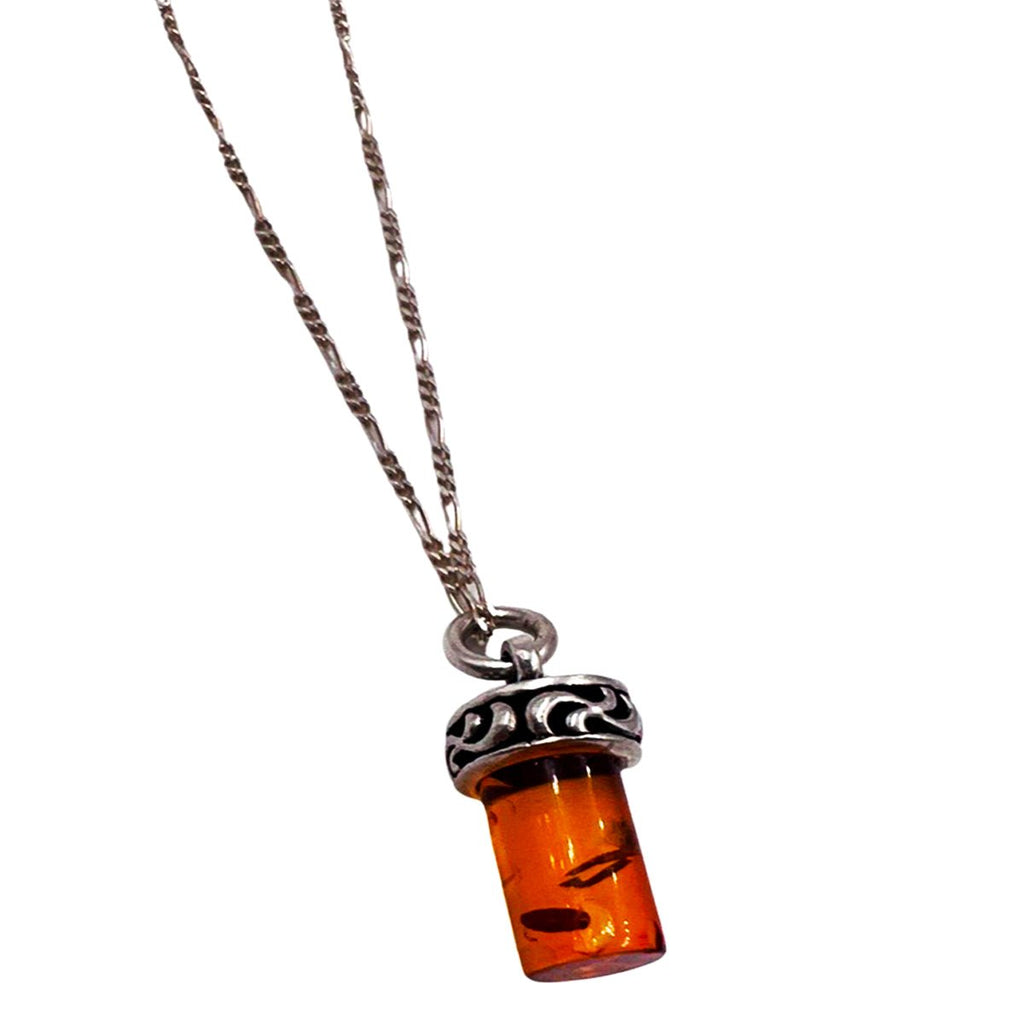 Genuine Amber Stone Necklace Silver 925Custom AccessoriesSTLESS