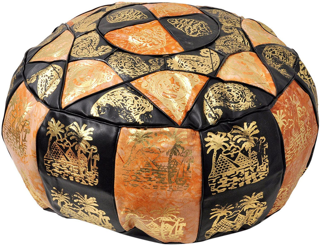 Genuine Leather Pouf CushionCushionsSTLESS