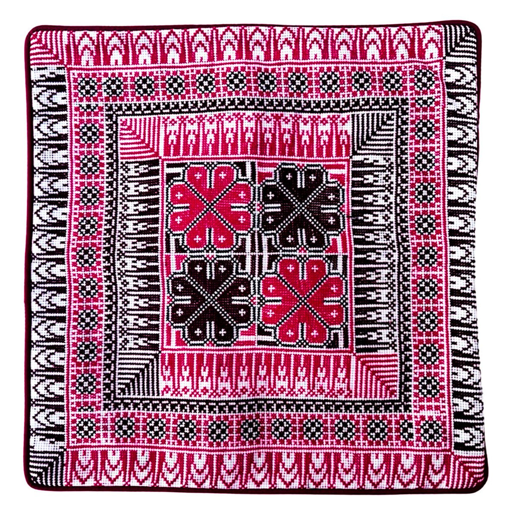 High Quality Handmade Embroidery Cushion Cover Pink & BlackCushionsSTLESS