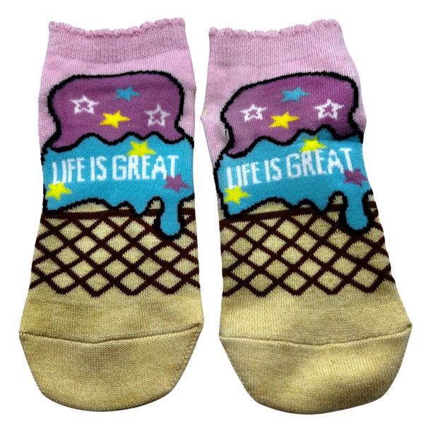 Ice cream Cone Comfortable Cotton Socks Life is GreatsocksSTLESS