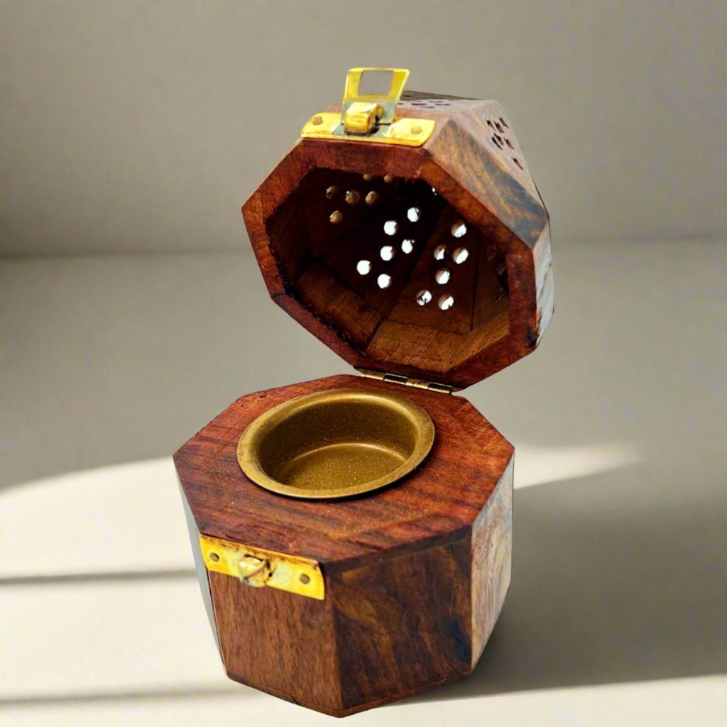 Incense Holder Pyramid Box Handmade WoodenIncense BurnerSTLESS