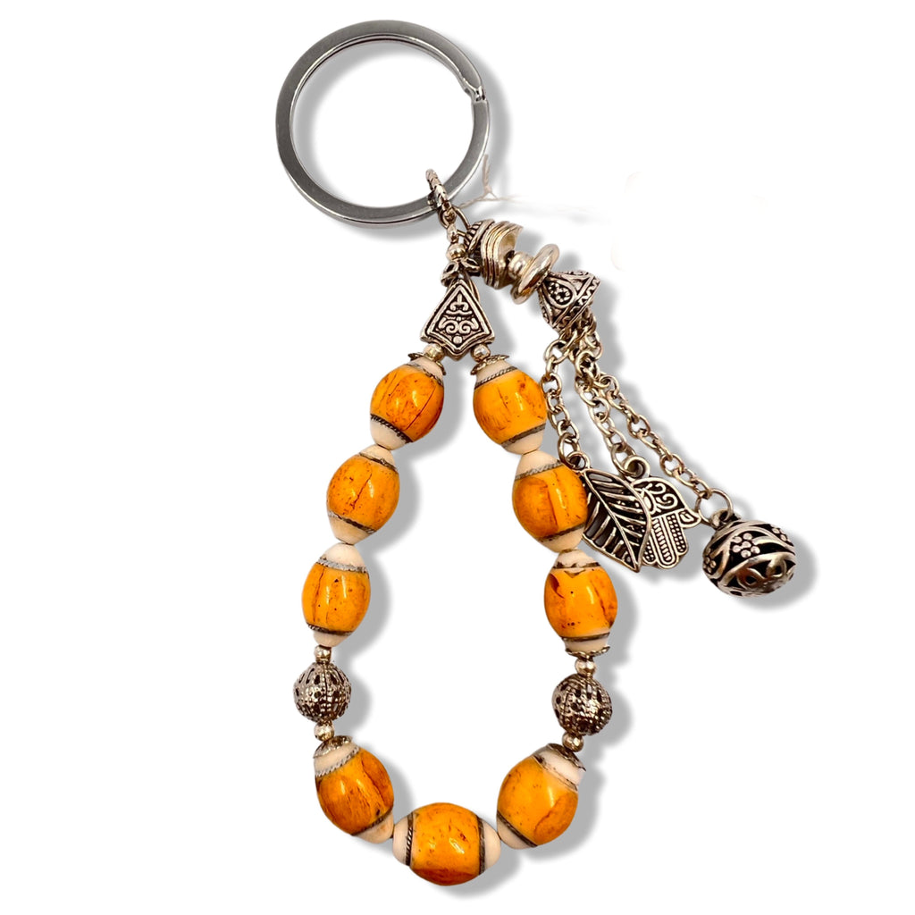 Keychain Prayer Beads White & AmberPrayer BeadsSTLESS