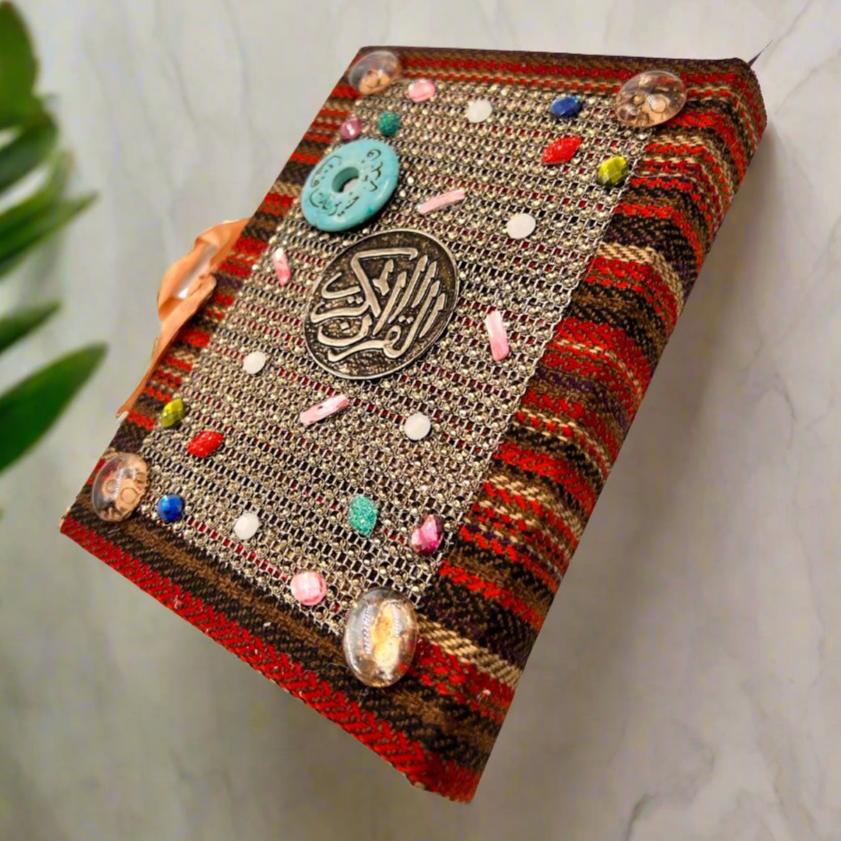 Quran With Handcraft Art CoverPrayer BeadsSTLESS