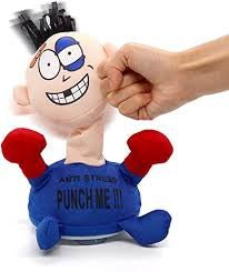 Stress Relief Toys, Electric Anti Stress Punch Me Plush Doll, Desktop Punching Bag Anger Management Toys, Interactive Vent Emotion Toy with Screaming SoundtoysSTLESS